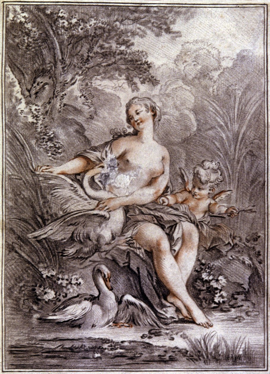 Leda ve Kuğu by Francois (after) Boucher