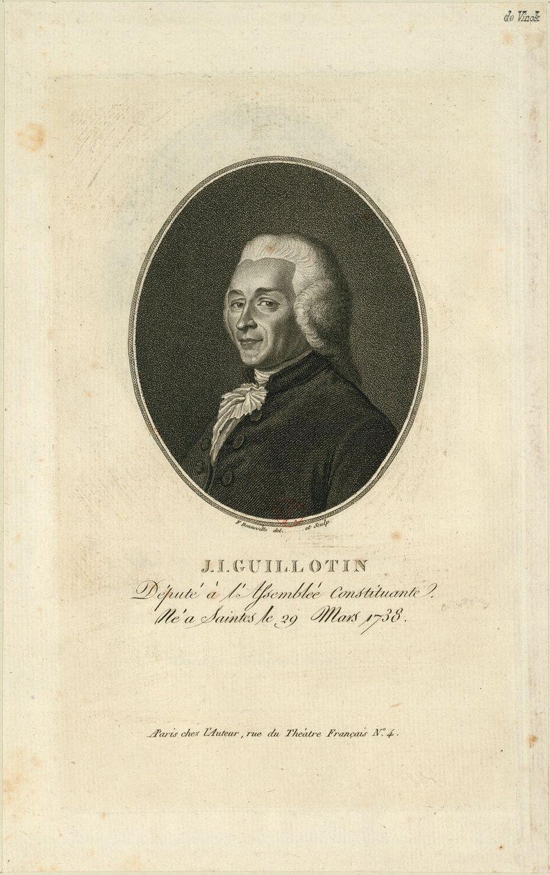 Joseph-Ignace Guillotin'in Portresi 1738-1814, 1796. by Francois Bonneville