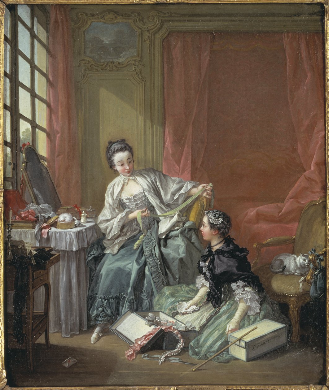 La modiste - The Milliner, Boucher, Francois (1703-1770). Tuval üzerine yağlıboya by François Boucher