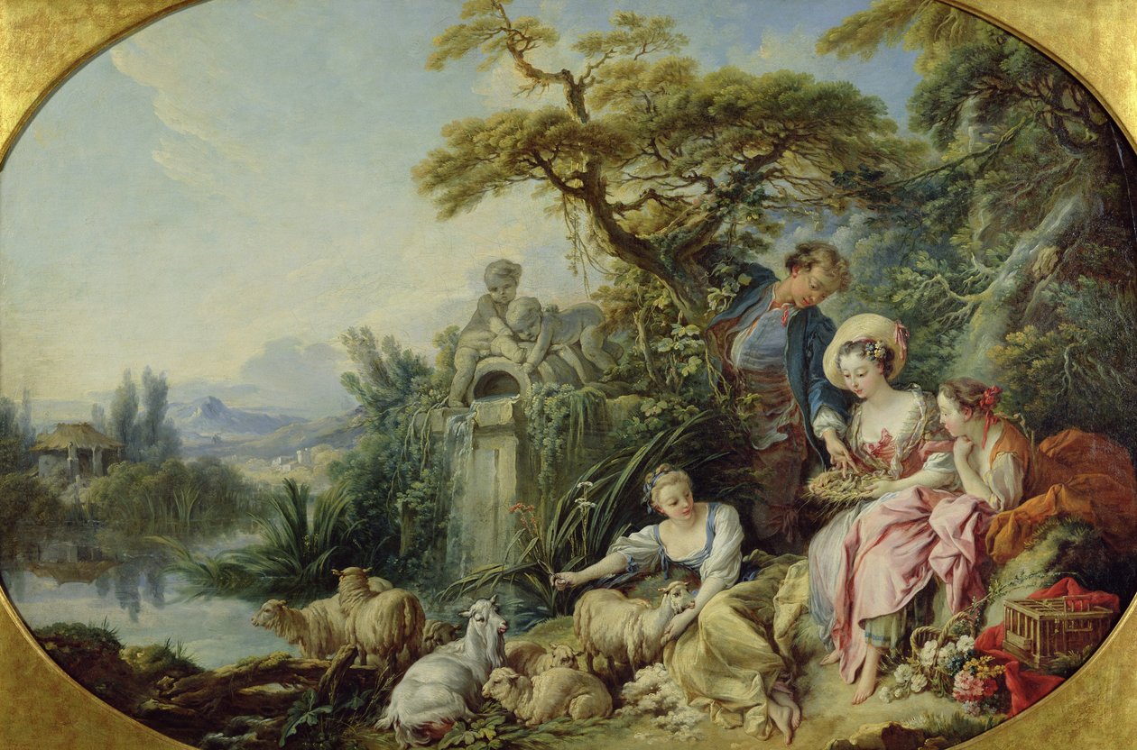 Çoban Hediyesi veya Yuva (tuval üzerine yağlı boya) by François Boucher