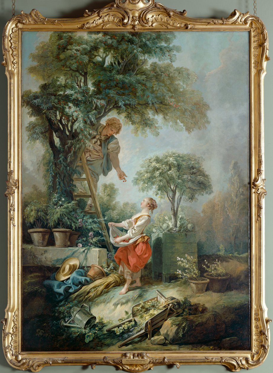 Kiraz toplayıcıları by François Boucher