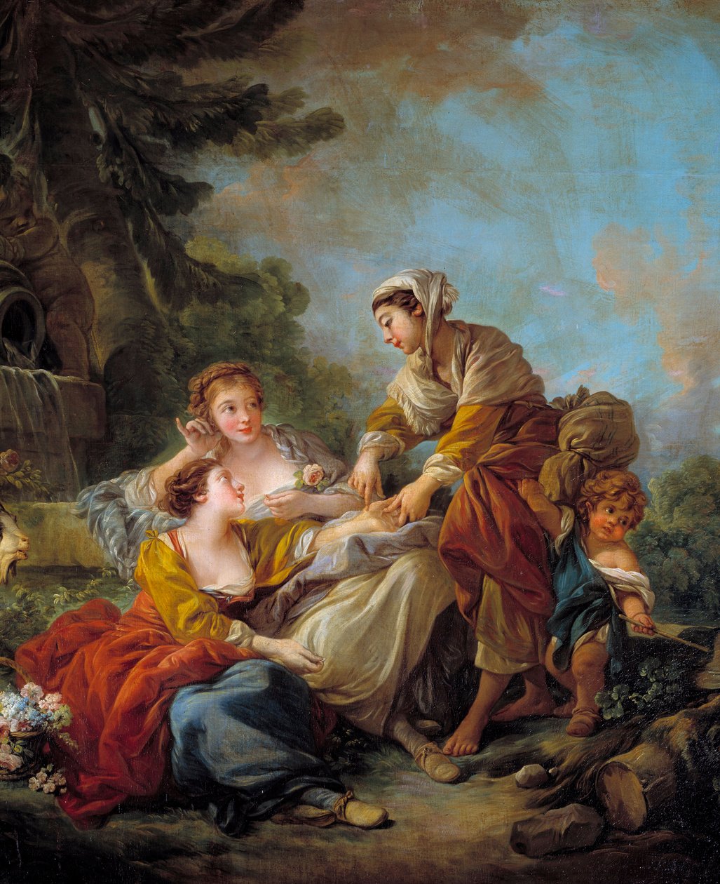 Falcı. Francois Boucher (1703-1770) tarafından 18. yüzyıl tablosu. by François Boucher