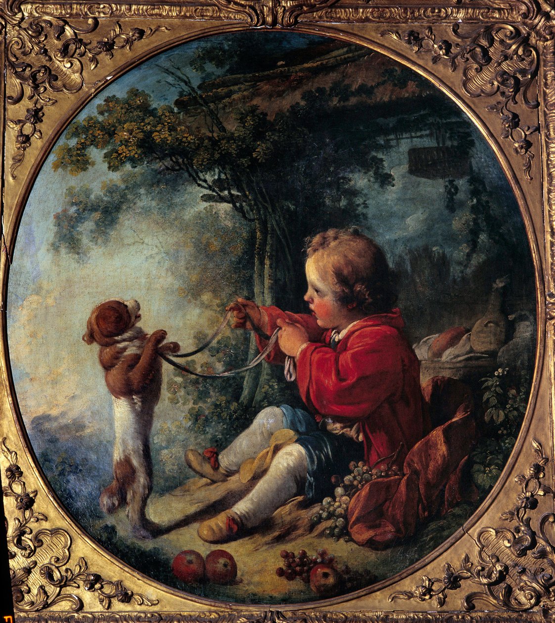 Bilim adamı köpek Boyama Francois Boucher (1703-1770) 18. yüzyıl Choletn Sanat ve Tarih Müzesi by François Boucher