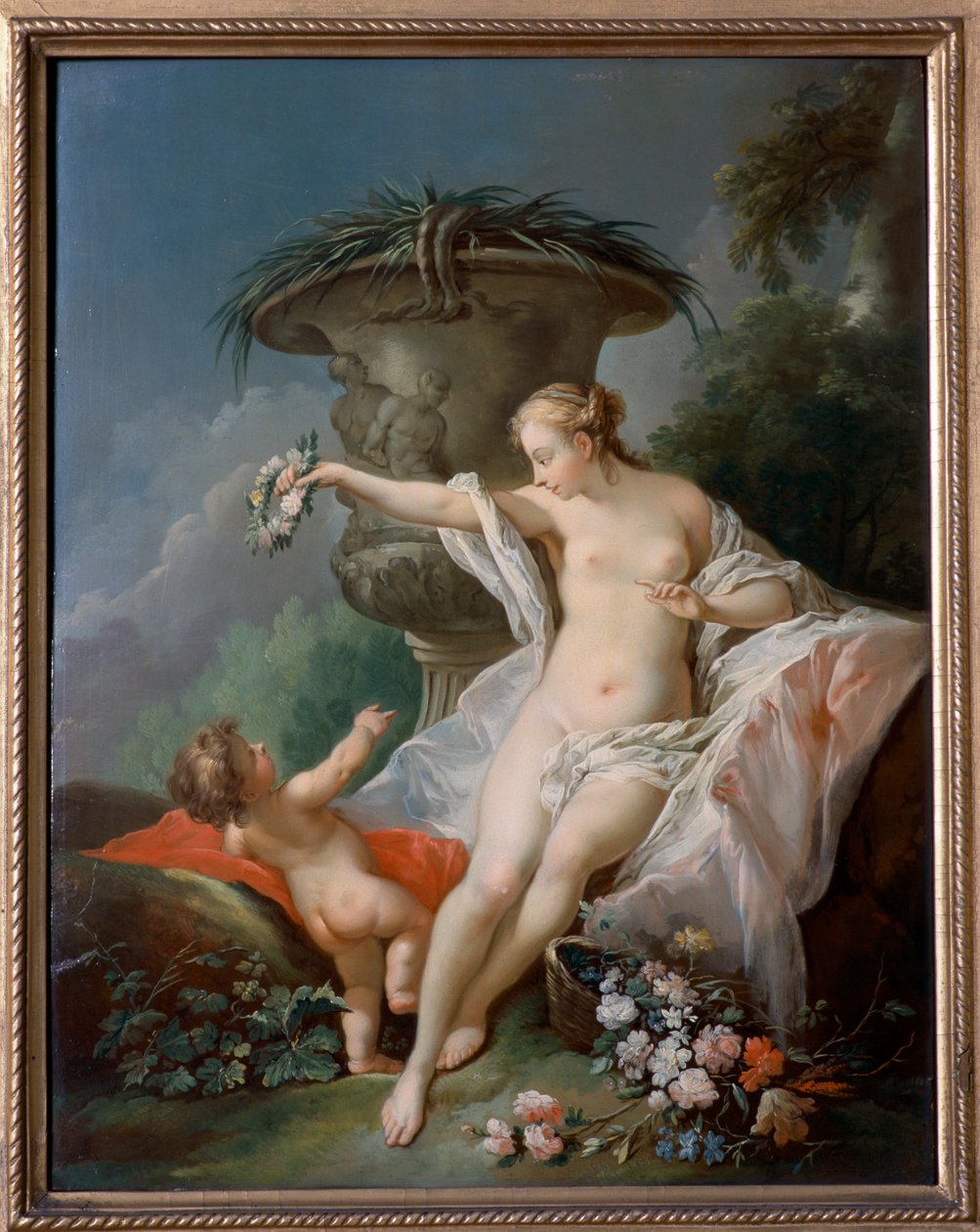 Venüs ve Aşk Tanrısı (tuval üzerine yağlıboya) by François Boucher