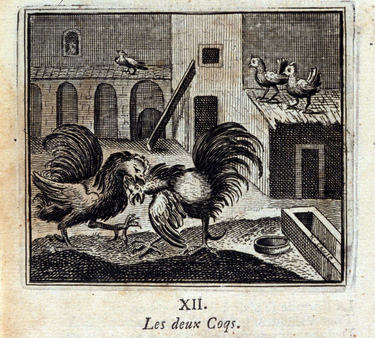 Her iki horoz. Jean de La Fontaine