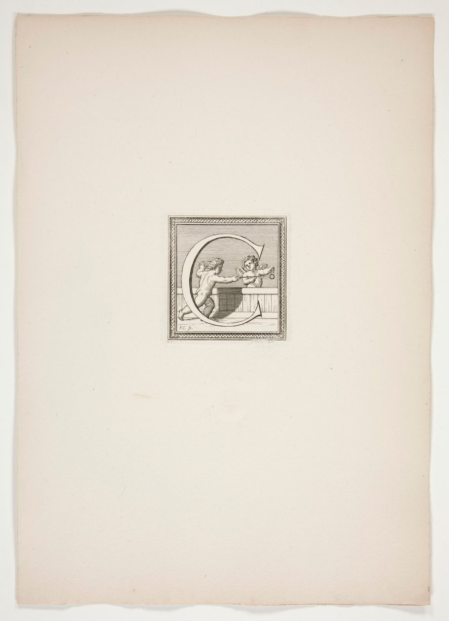 Putti ile C Monogram by Francois Chauveau