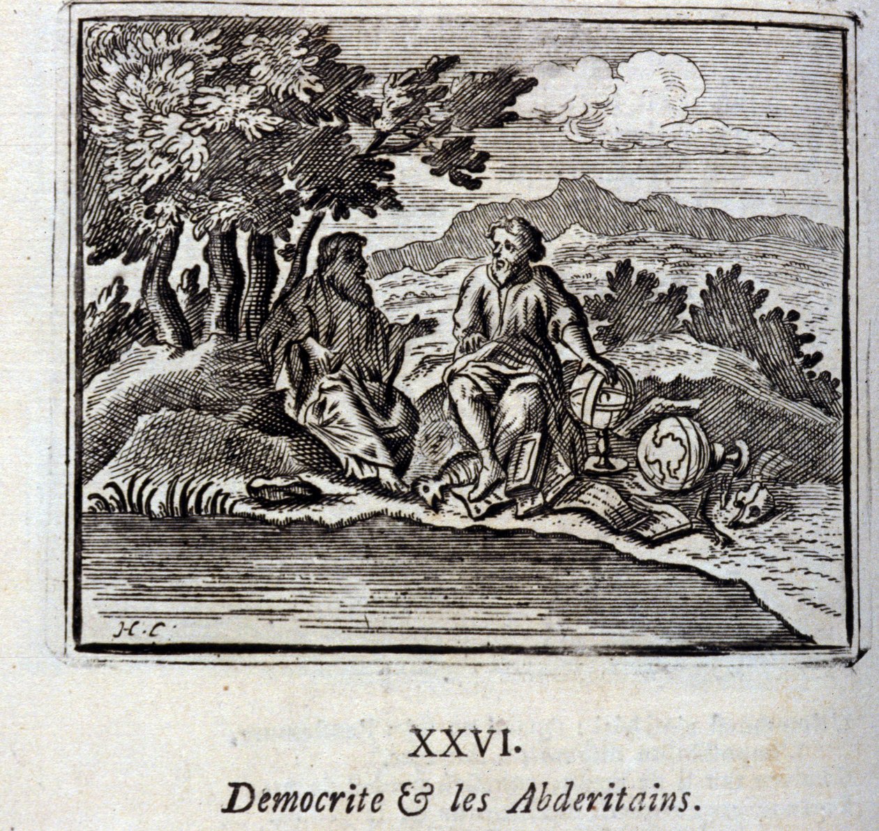 Democrite ve Abderitans. Jean de La Fontaine