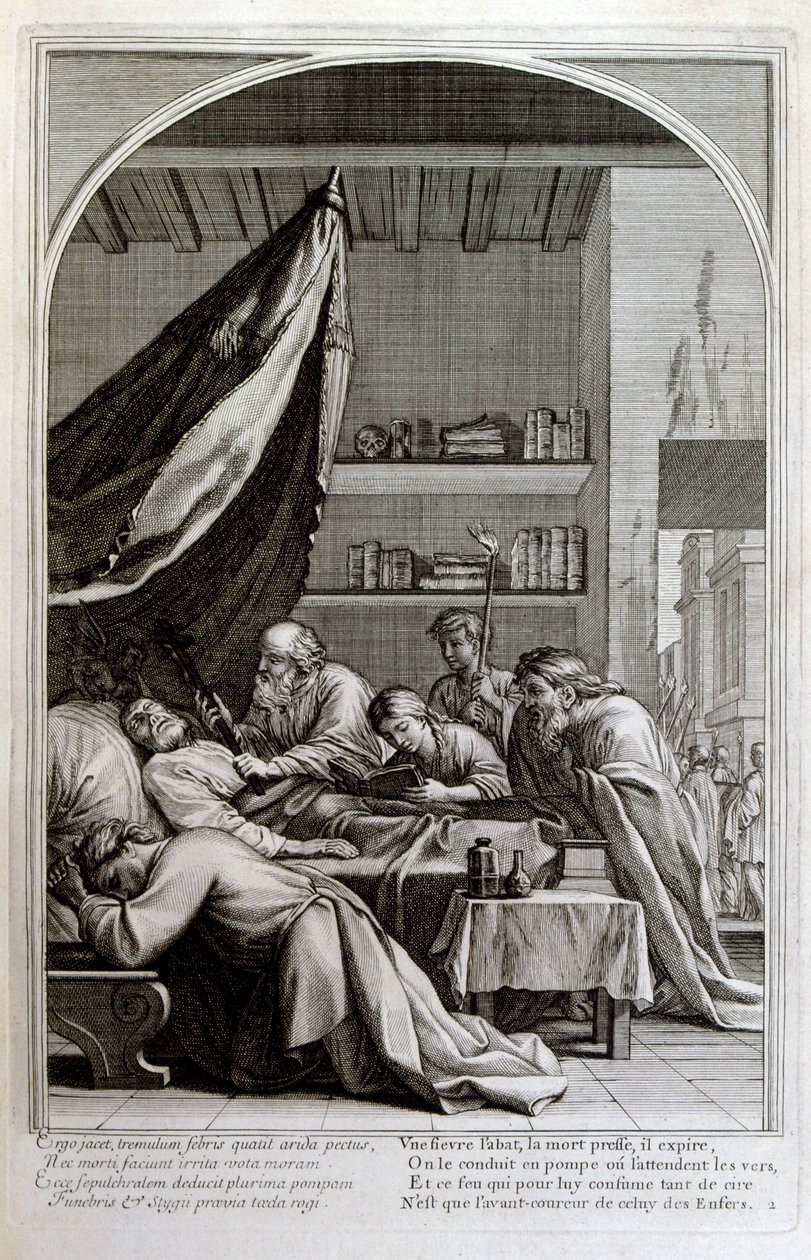 Francois Chauveau 1680 tarafından gravür Chartreux düzeninin kurucusu 