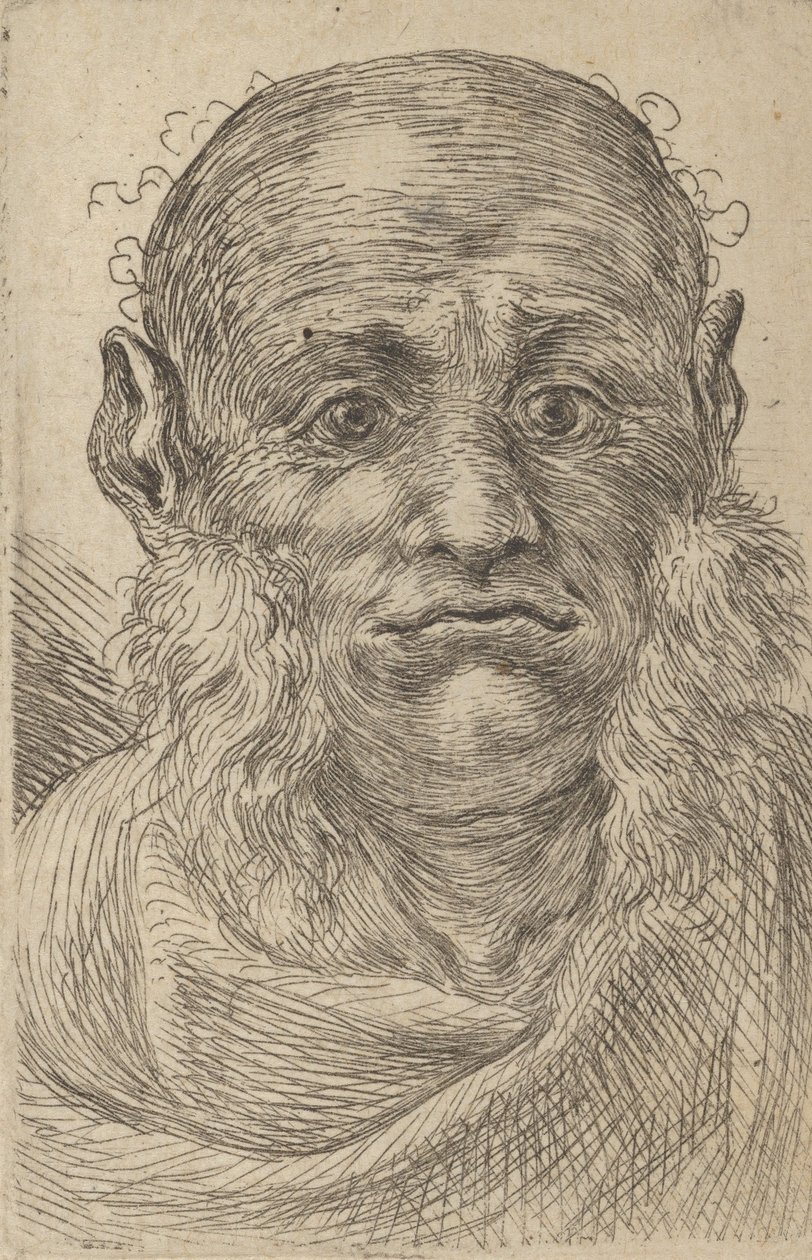 Dalgıç Masques'ten Tufty Favorileri Olan Kel Adam Maskesi, yaklaşık. 1635-45. by Francois Chauveau