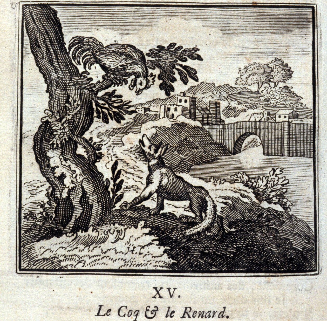 Coq ve Fox. Jean de La Fontaine