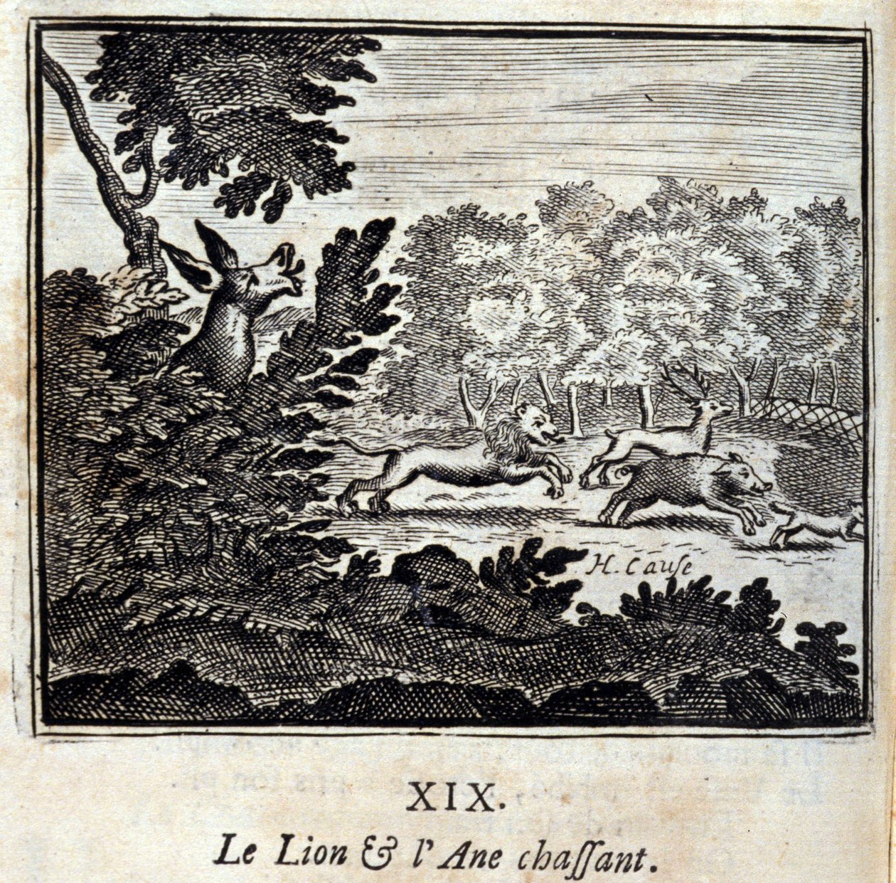 Aslan ve Eşek Avı. Jean de La Fontaine