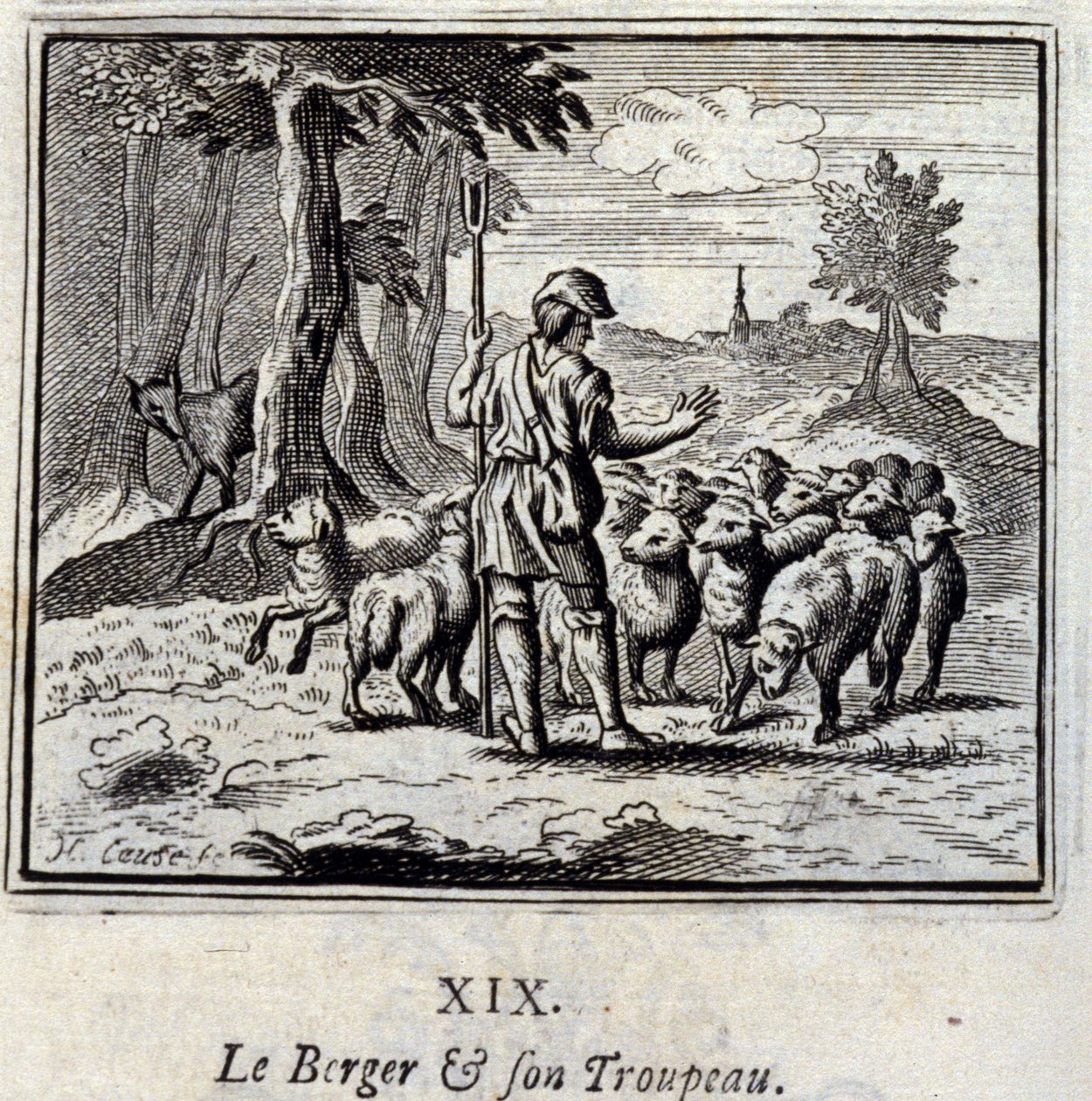 Çoban ve sürüsü. Jean de La Fontaine