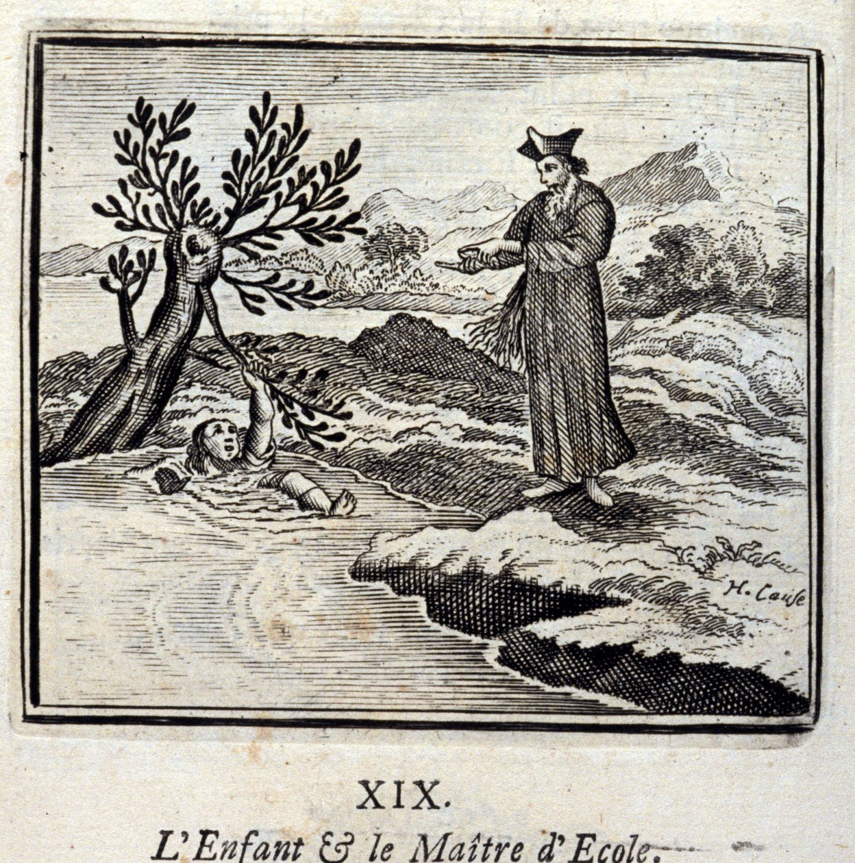 Çocuk ve okul müdürü. Jean de La Fontaine