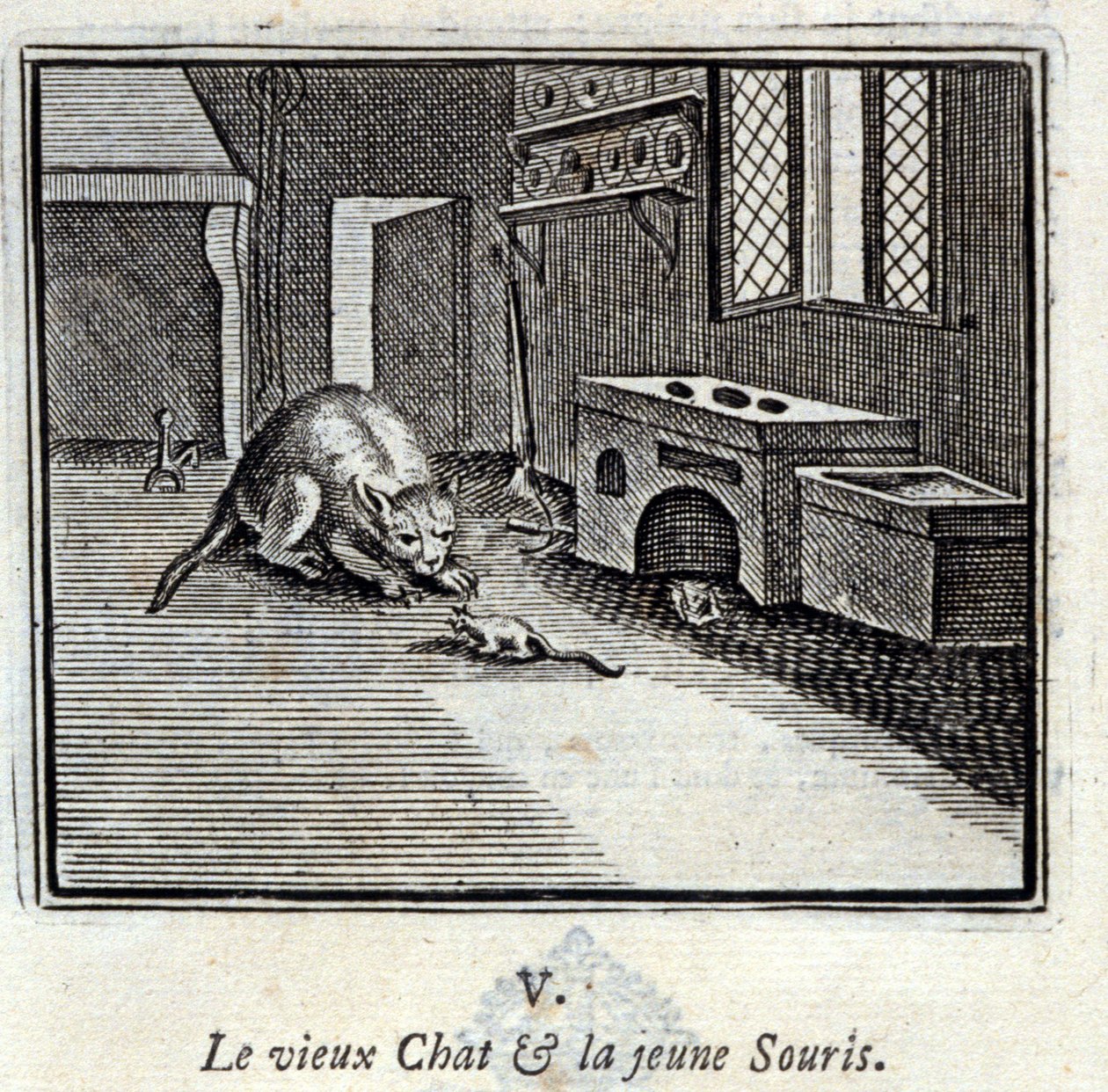Yaşlı Kedi ve genç Fare. Jean de La Fontaine