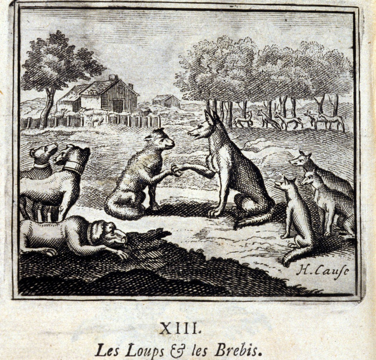 Kurtlar ve koyunlar. Jean de La Fontaine