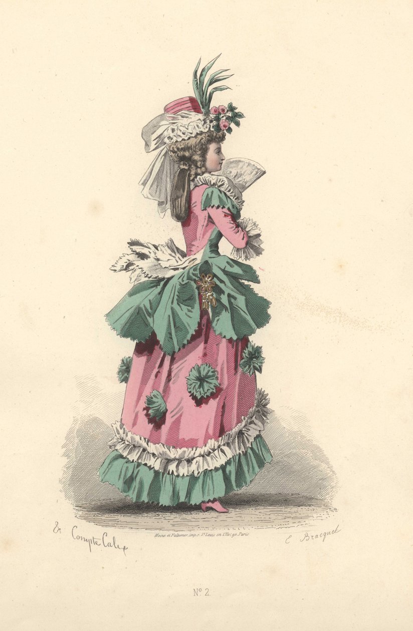 Rozetli şık kadın, Marie Antoinette dönemi by Francois Claudius Compte Calix