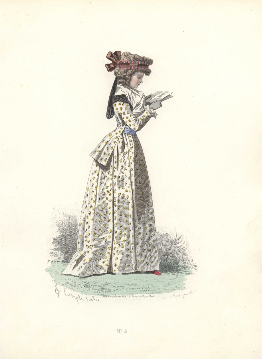 Kitap okuyan kadın, Marie Antoinette dönemi. by Francois Claudius Compte Calix