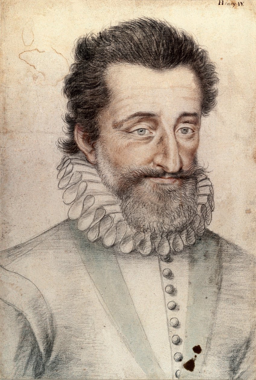 Fransa Kralı IV. Henry'nin Portresi (1553-1610) by François Clouet