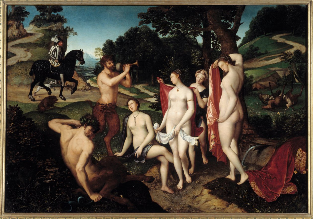 Diana Hamamı, yaklaşık 1565 (tahta üzerine yağlı boya) by François Clouet