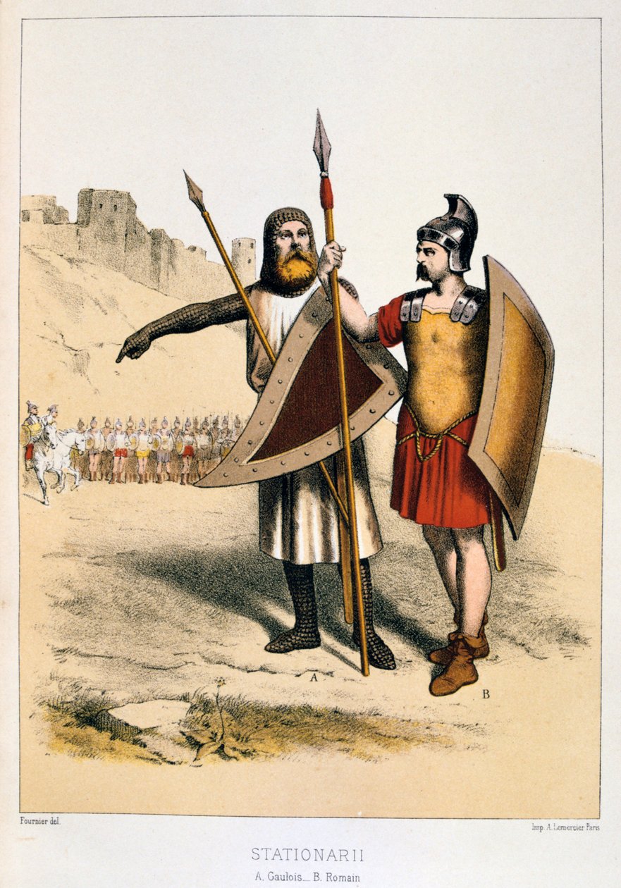 Stationarii, bir Galyalı ve bir Romalı, c1887 by Francois Cudet