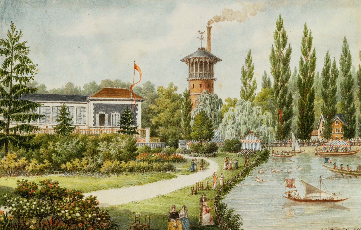 Paris Dışında Bir Eğlence Parkı, 1846 by Francois Debret