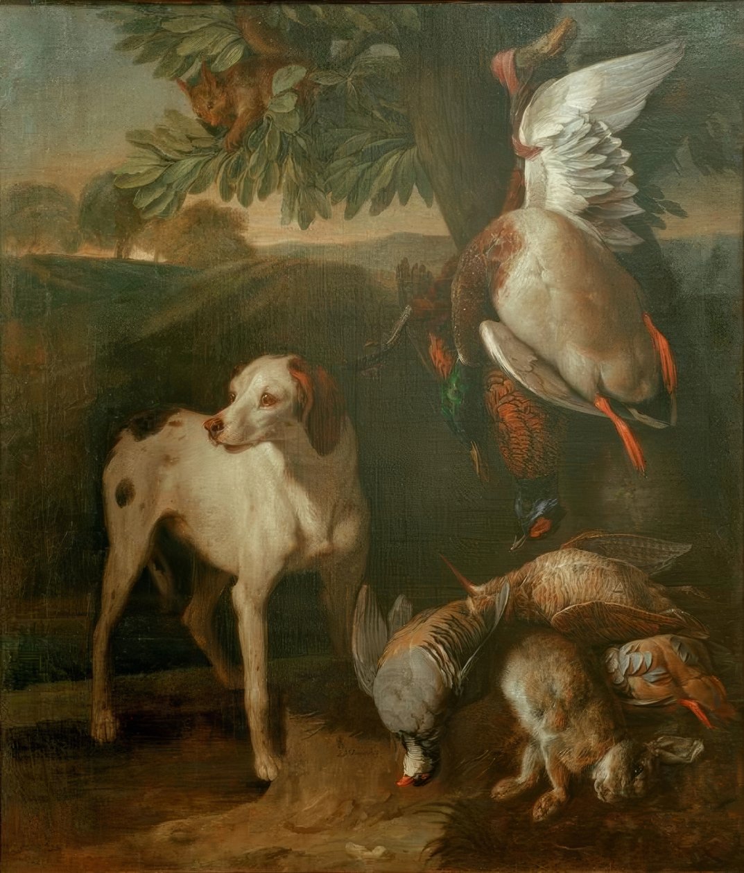 Köpek ve oyun by Francois Desportes