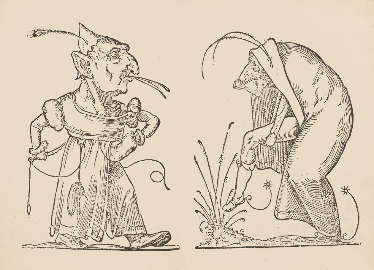 Buluşun birkaç figürünün yer aldığı Les Songes Drolatiques de Pantagruel ..., [1565]. by Francois Desprez