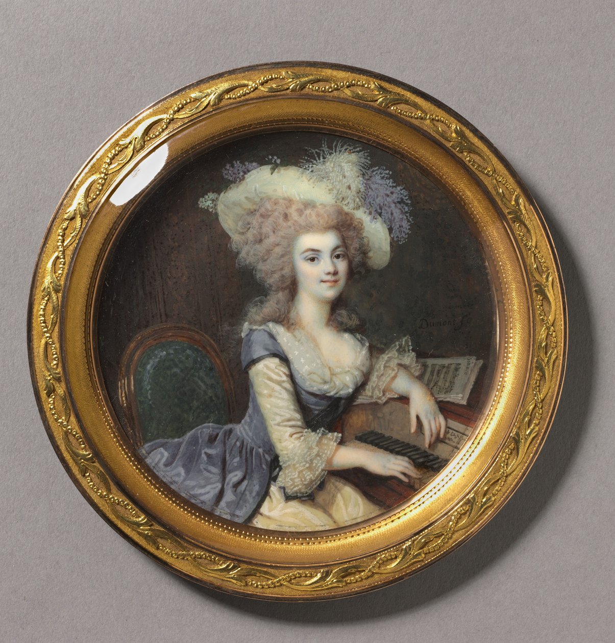 Klavsen Başında Bir Kadın Portresi, c.1788 by Francois Dumont