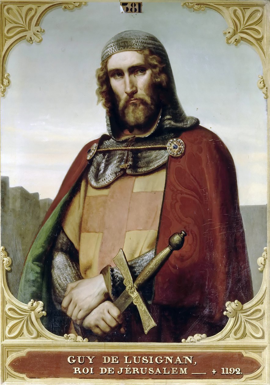 Lusignan Guy, Kudüs ve Kıbrıs Kralı by Francois Edouard Picot