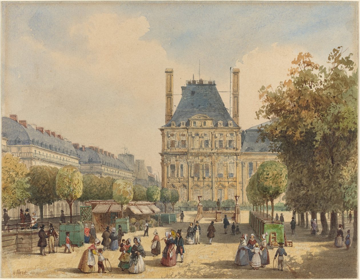 Rue de Rivoli ve Pavillon Marsan by Francois Etienne Villeret