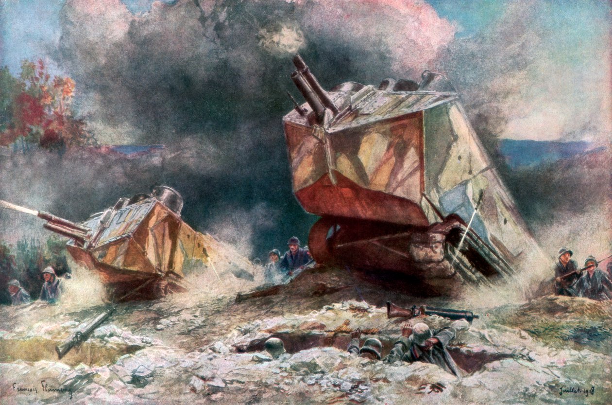 Fransız Tank Saldırısı, Temmuz 1918, 1926 by Francois Flameng
