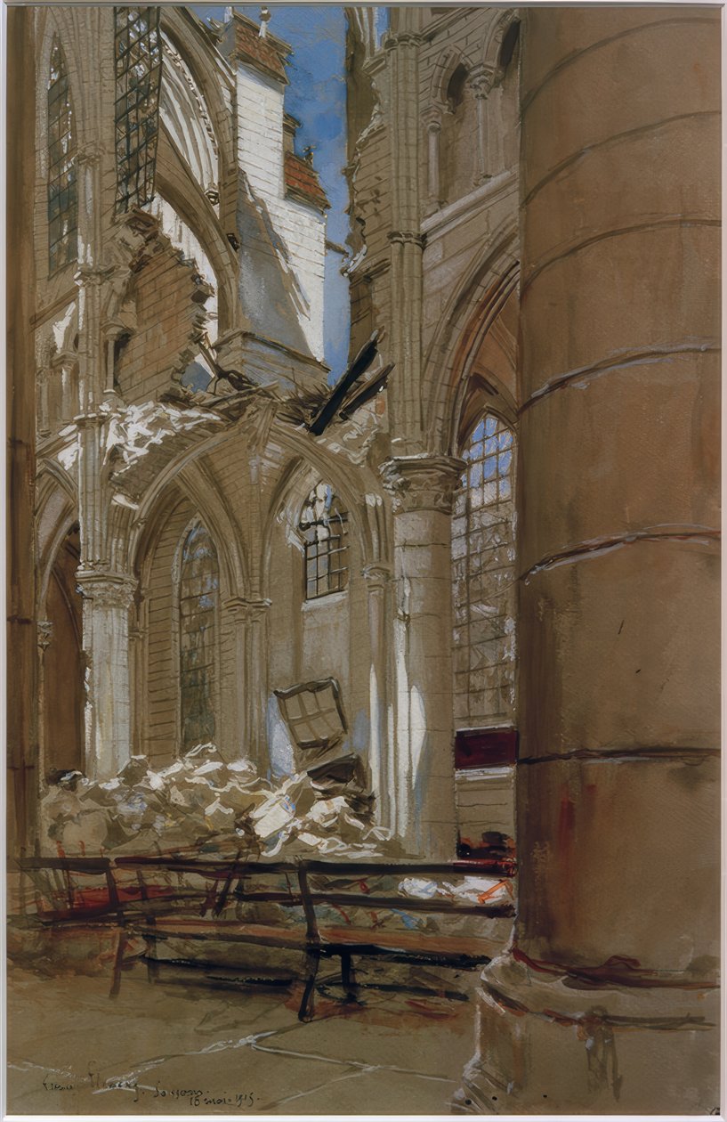 Soissons, 18 Mayıs 1915 by Francois Flameng