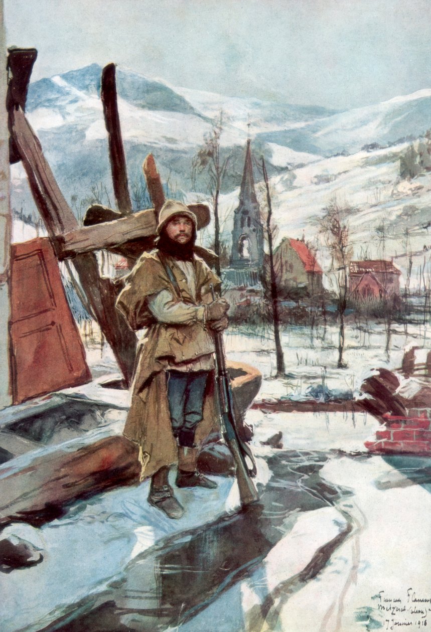 Metzeral, Alsace yakınlarında, Ocak 1916, 1926. by Francois Flameng