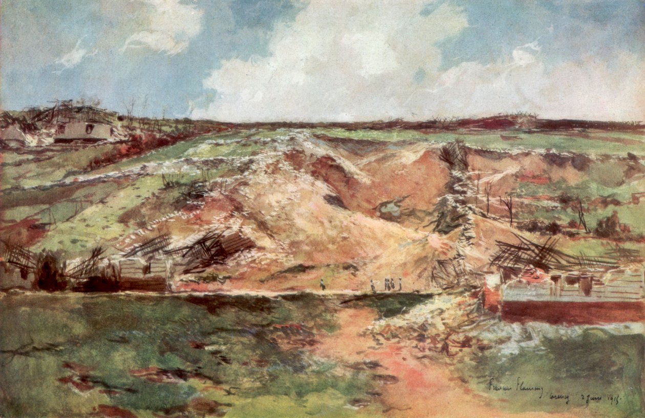 Carency Hunisi, Artois, Fransa, Haziran 1915, 1926. by Francois Flameng