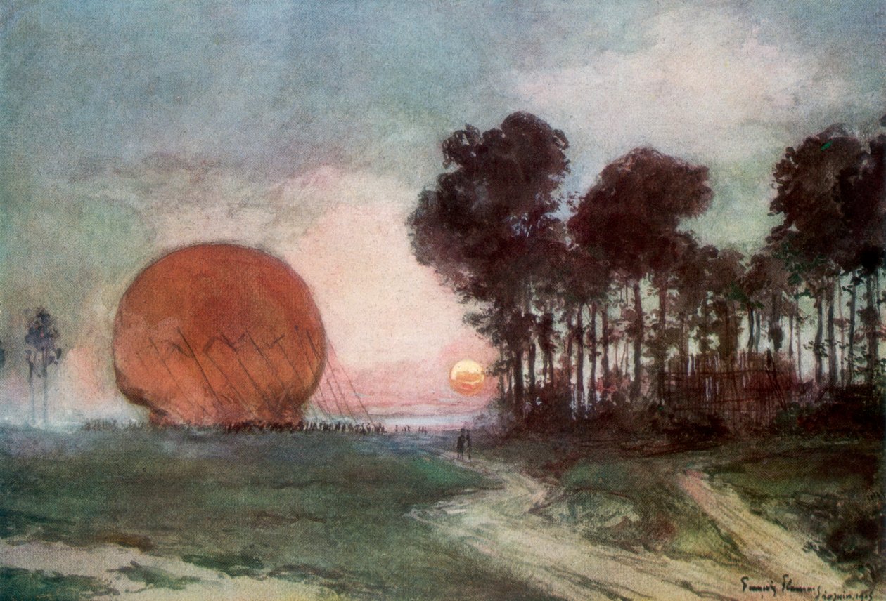 Balonun Dönüşü, Artois, Fransa, 10 Haziran 1915, 1926 by Francois Flameng