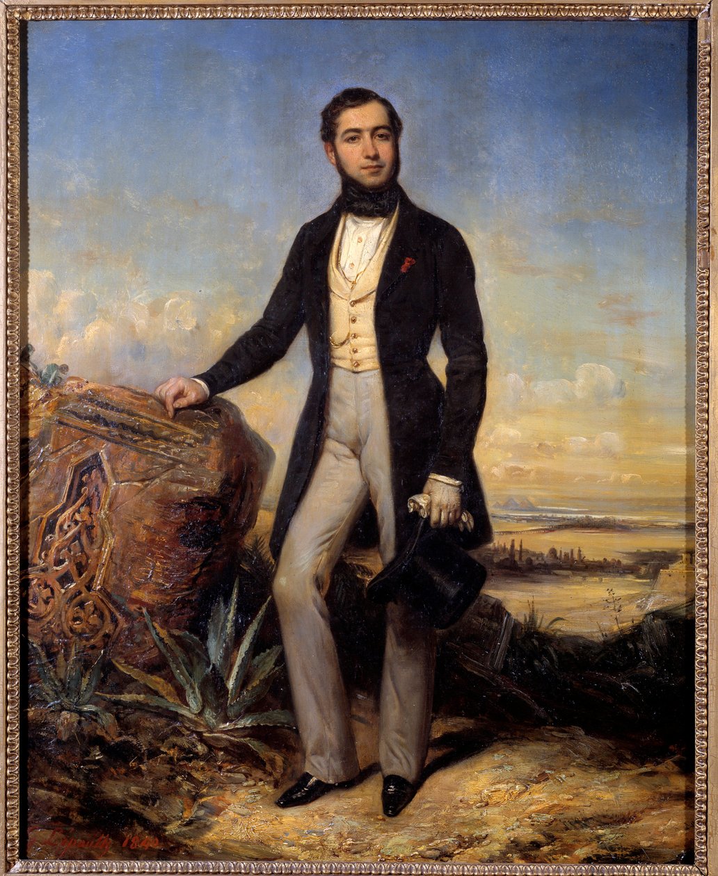 Ferdinand de Lesseps (1805-1894), Fransız diplomat ve girişimcinin portresi. Francois Gabriel Lepaulle