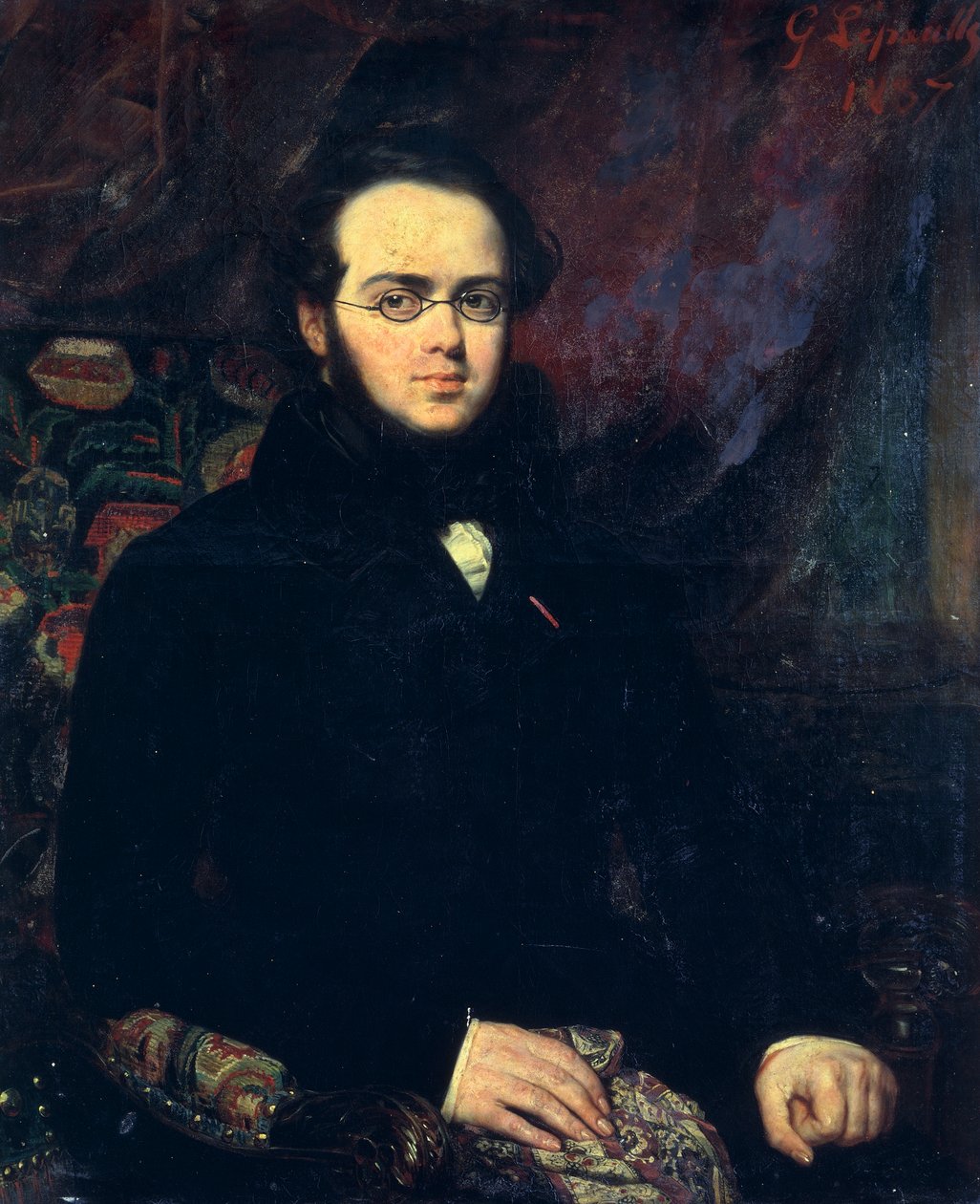 Halevy (Paris) olarak bilinen Jacques Fromental Elie Levy'nin portresi by Francois Gabriel Guillaume Lepaulle