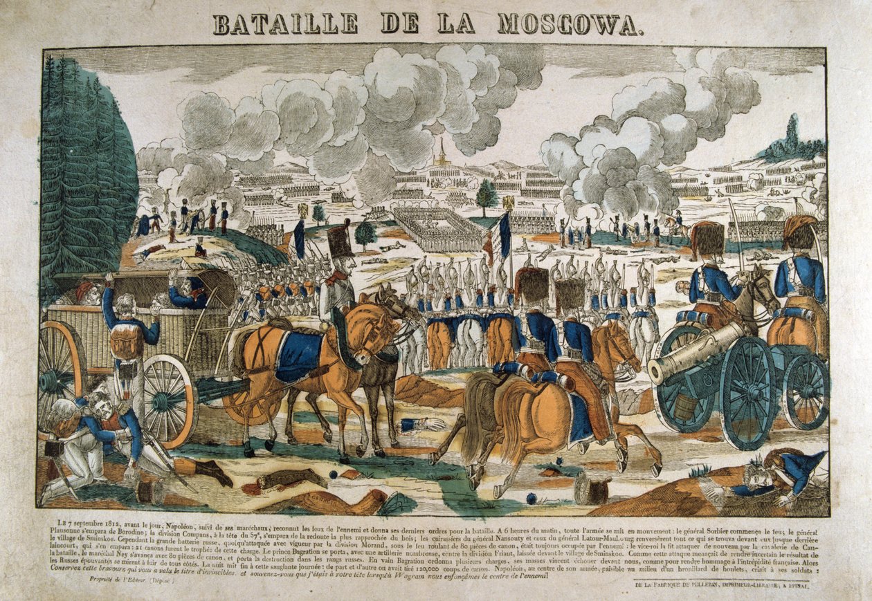 Borodino Savaşı, Rusya, 7 Eylül 1812, c1835 by Francois Georgin