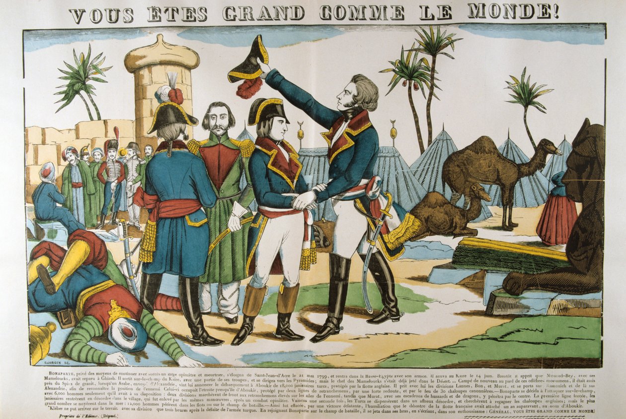 Napolyon ve General Kleber Mısır seferi sırasında, 1798, c1835 by Francois Georgin