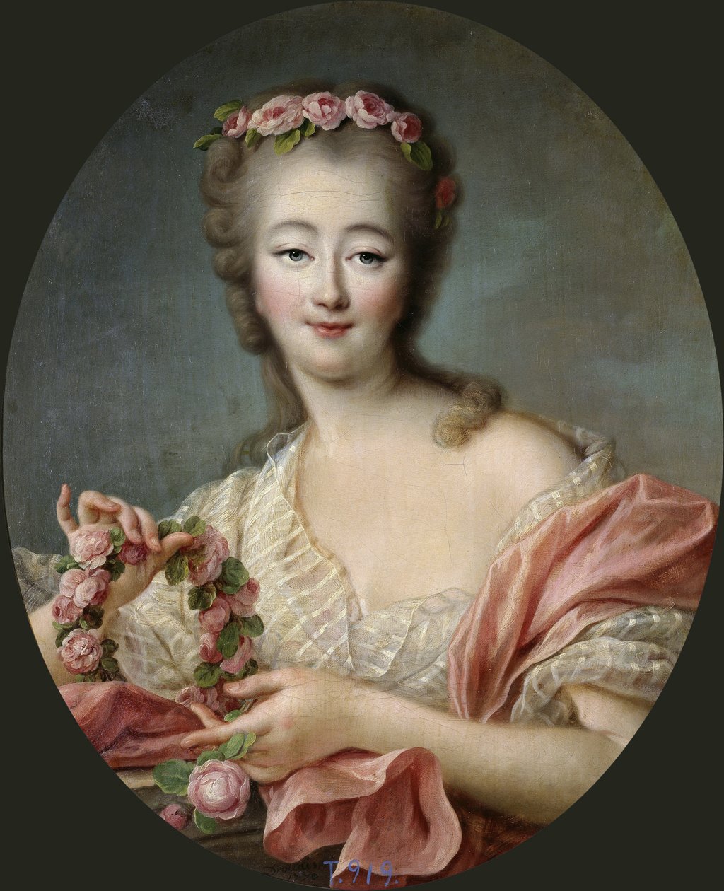 Jeanne Becu, Kontes Du Barry (1743-1793) - Francois Hubert Drouais (1727-1775). tuval üzerine yağlıboya by Francois Hubert Drouais
