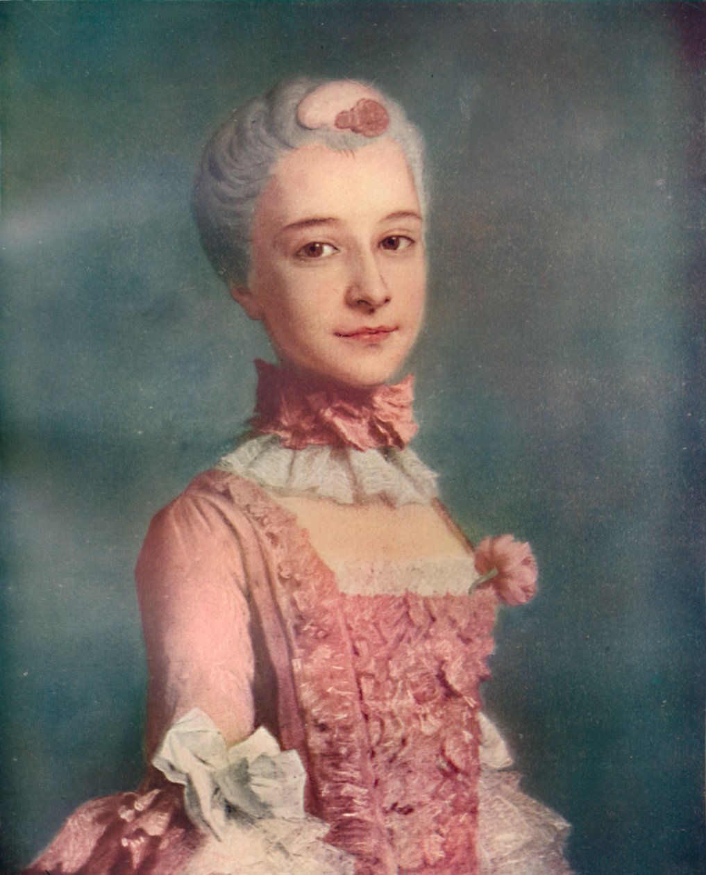 La Dame En Rose, 18. yüzyıl, 1911 by Francois Hubert Drouais