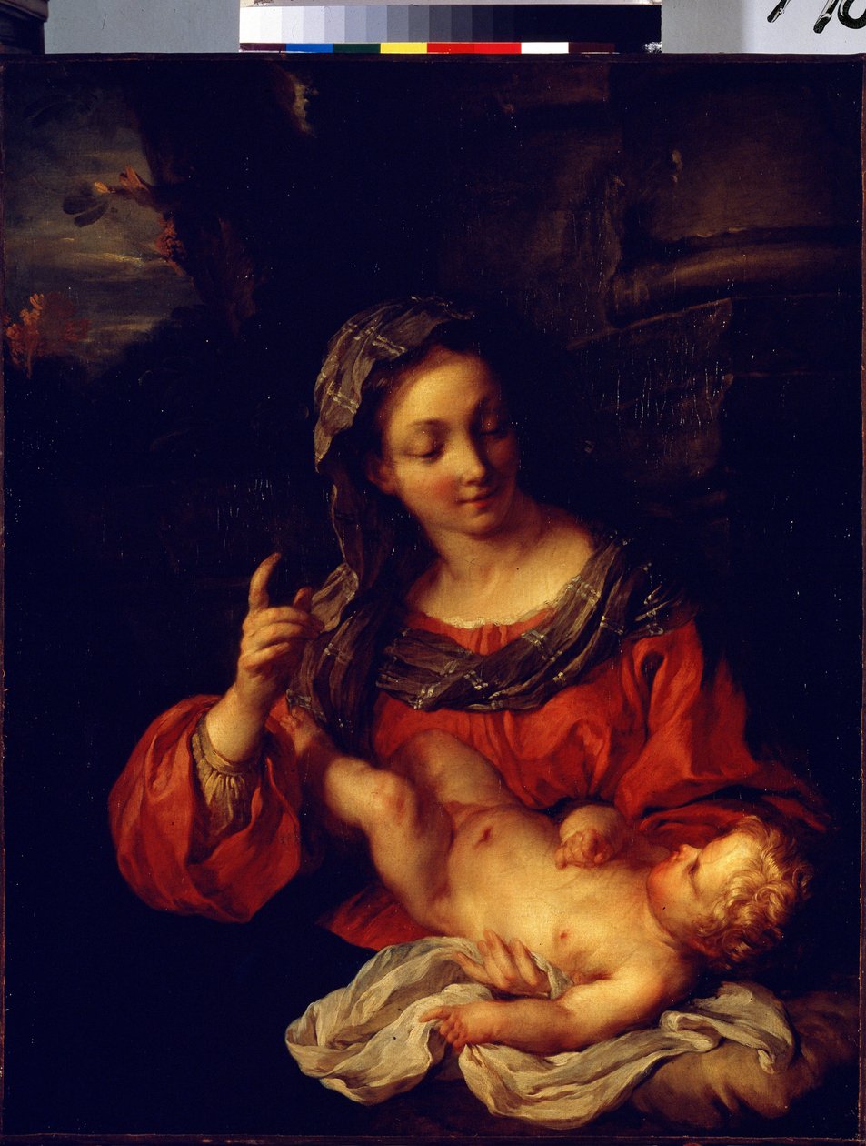 ""Bakire ve Çocuk"" (Bakire ve çocuk) Tablosu Francois Le Moyne (1688-1737) 1730 Hermitage Müzesi Saint Petersburg by François Lemoyne