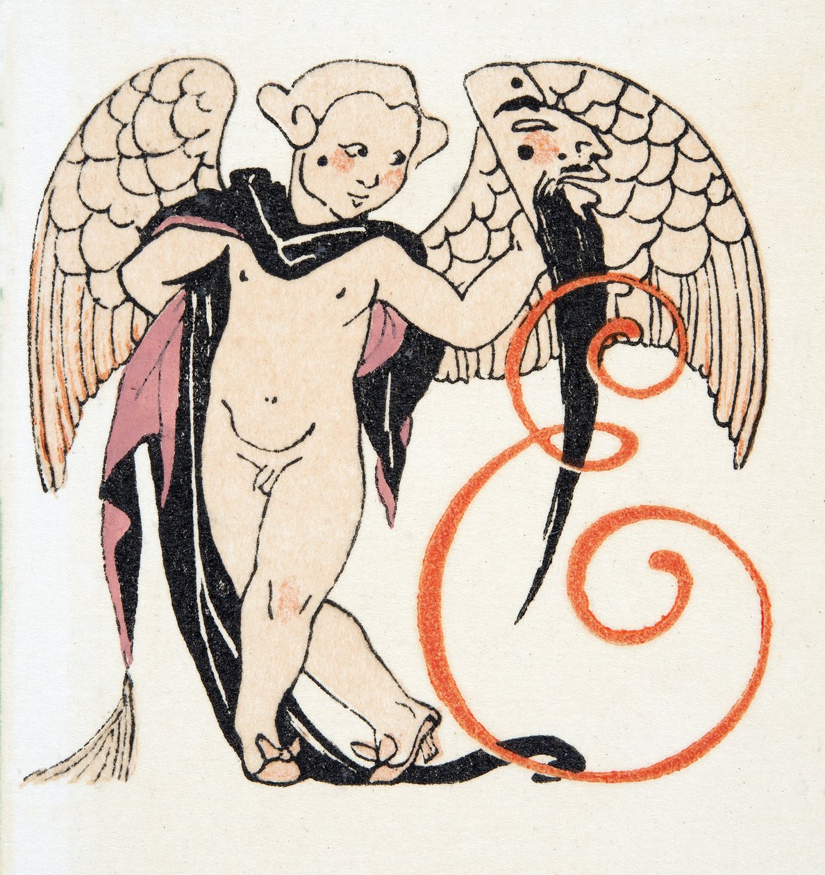 Aşk tanrısı, bar. 1922 (kalıp baskısı) by Francois Louis Schmied