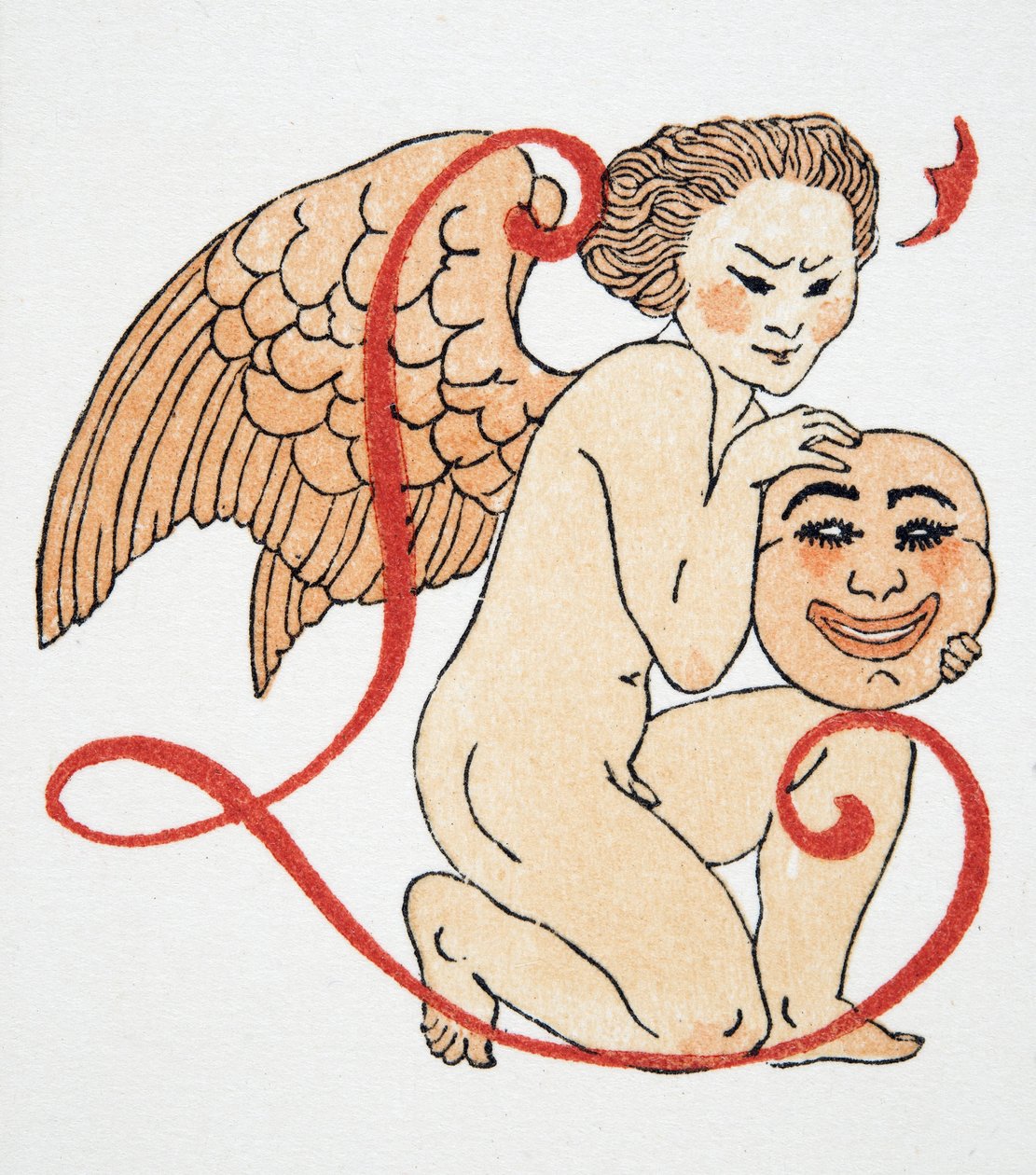 Aşk tanrısı, bar. 1922 (kalıp baskısı) by Francois Louis Schmied
