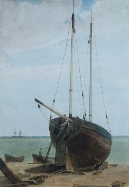 Anlaşma: Lugger ve Tekneler by Francois Louis Thomas Francia