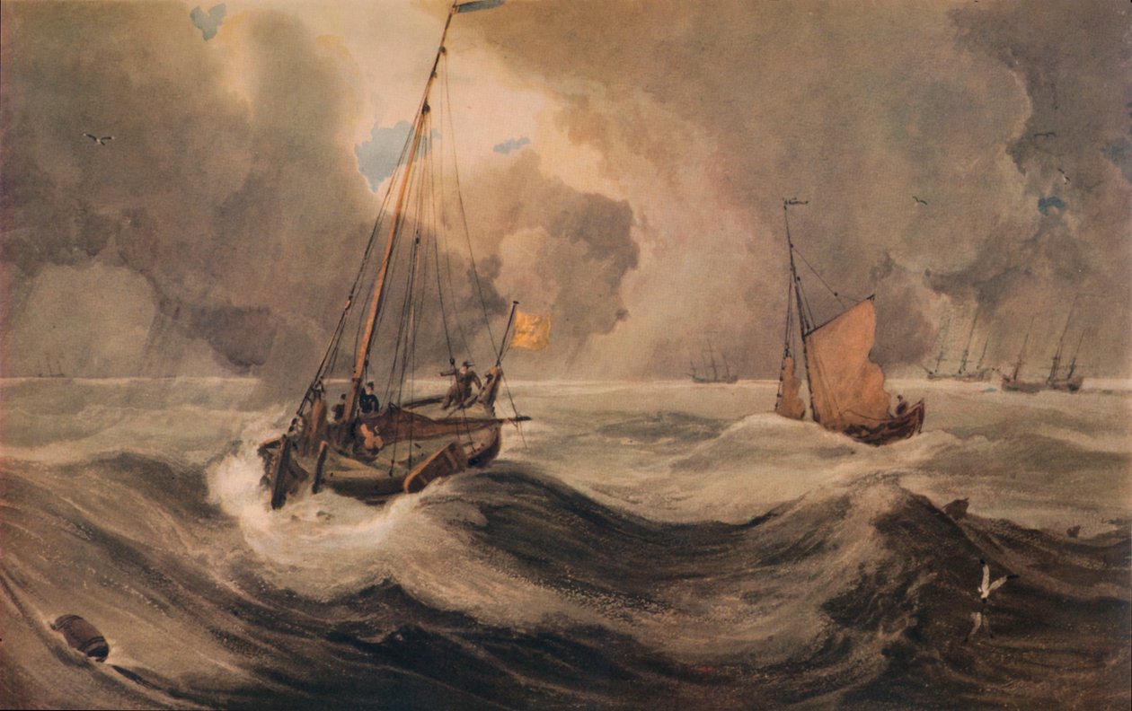 Flushing kapalı Hollandalı Schuyts, 19. yüzyıl, 1935 by Francois Louis Thomas Francia