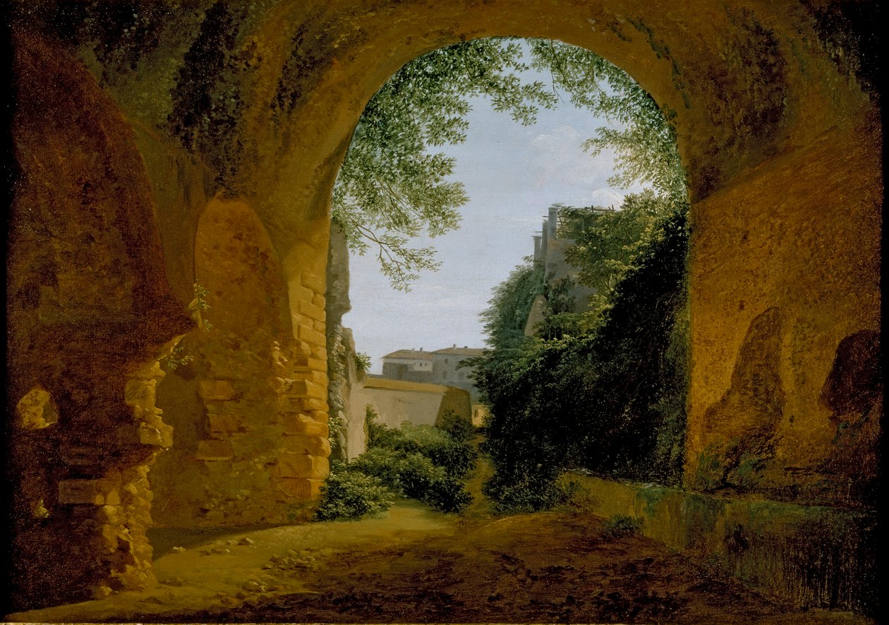 Bir Roma Kasabasından Görülen Bahçeden Bir Görünüm, 1802-1824 by Francois Marius Granet