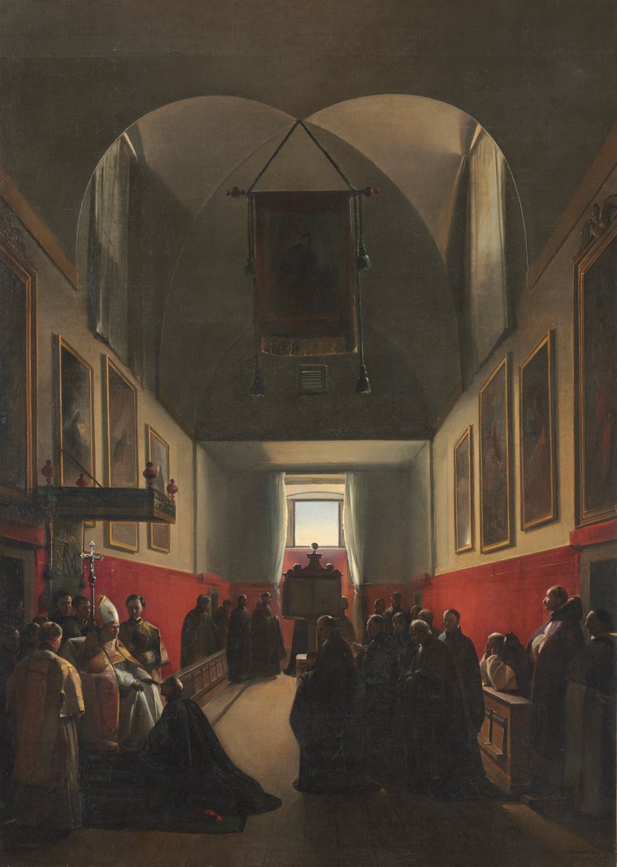 Bir Piskopos'a Saygı by Francois Marius Granet