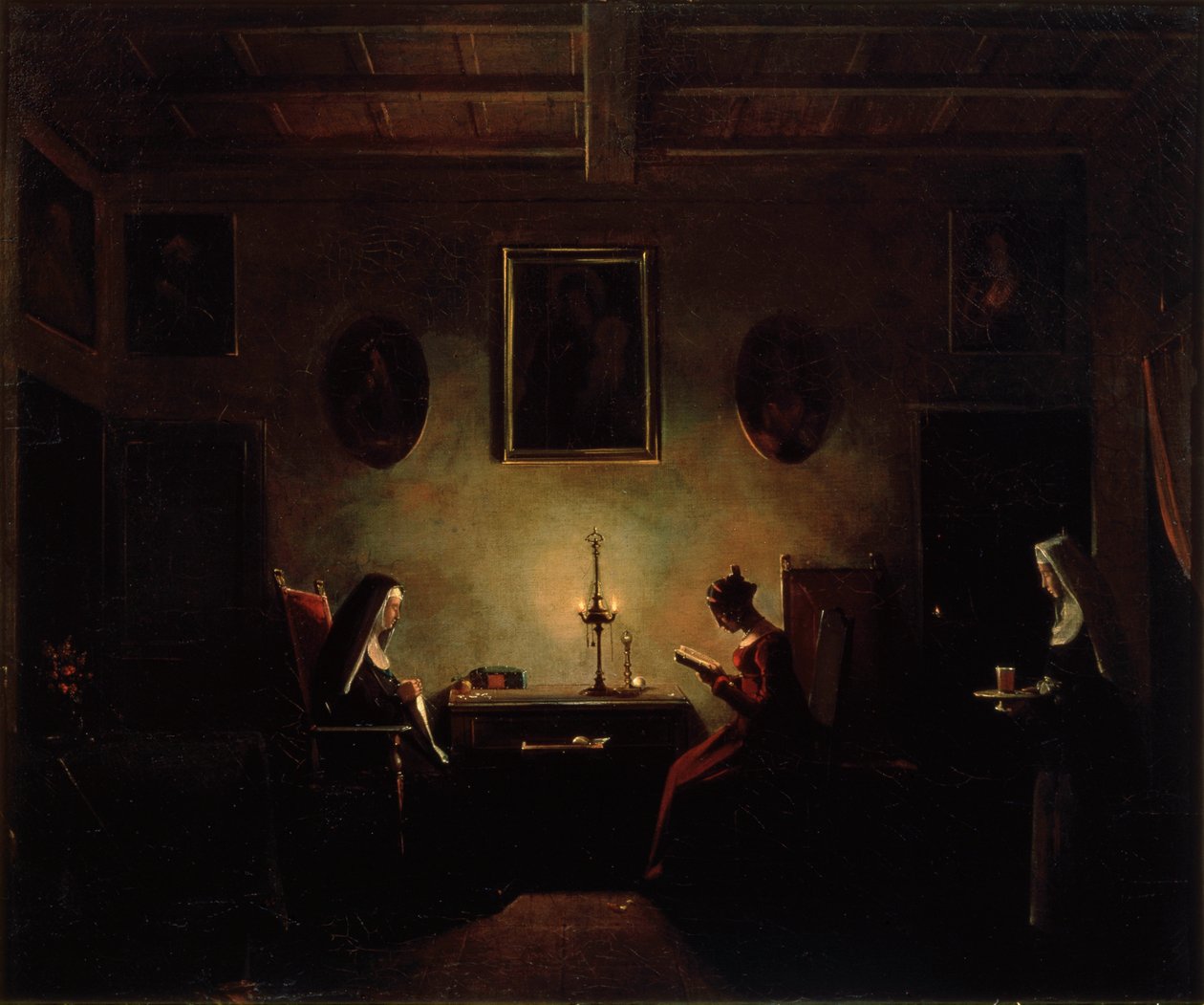 Bir İç Mekanda Sahne, 19. yüzyıl by Francois Marius Granet