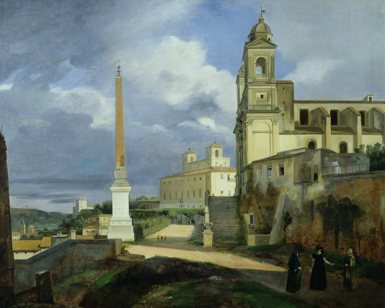 Trinita dei Monti ve Villa Medici, Roma by Francois Marius Granet